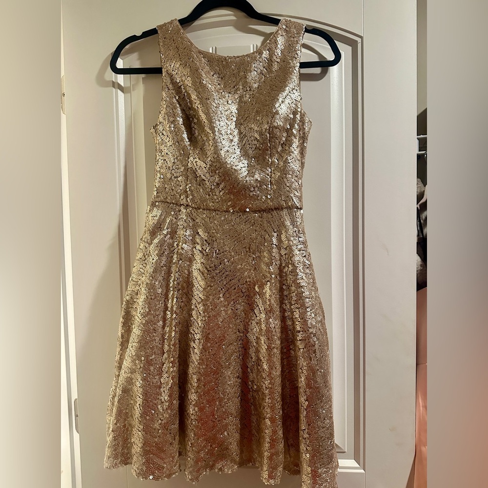Aiden Sequin Gold Dress